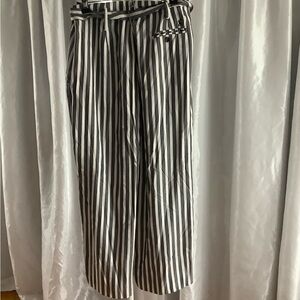 DREW Black and White Striped Men's Dress Pants
